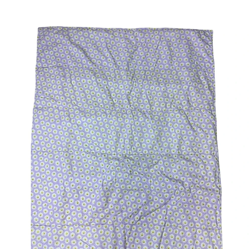Handmade Purple Daisy Floral Quilted Blanket Throw 41x70 Cottagecore Farmhouse